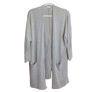 Anthropologie Donni Gray Ribbed Cardigan OS